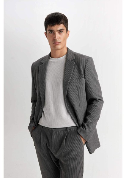 Ceket Yaka Düğmeli Blazer Ceket D6093AX24AU