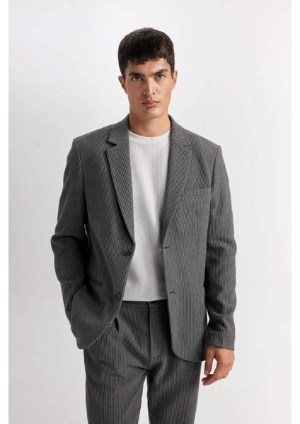 Ceket Yaka Düğmeli Blazer Ceket D6093AX24AU