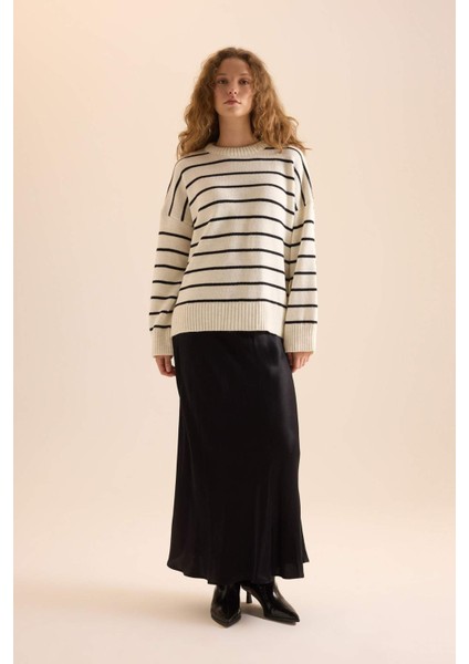 A Kesim Normal Bel Saten Maxi Etek D6930AXNS