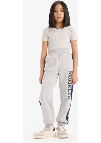 Kız Çocuk Baskılı Jogger Eşofman Altı D7010A824WN