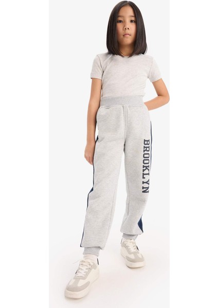 Kız Çocuk Baskılı Jogger Eşofman Altı D7010A824WN