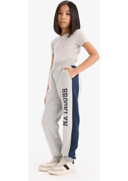 Kız Çocuk Baskılı Jogger Eşofman Altı D7010A824WN