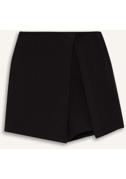 Kız Çocuk 2'li Takım Uzun Kollu Baskılı İçi Yumuşak Tüylü Sweatshirt Şort Etek D5460A824WN