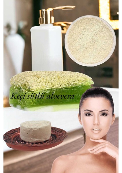 3'lü Yüz Temizleme Leke Akne Ölü Deri Peeling Masaj Etkili Keçi Sütlü Aloe Vera Sabun fırsatları