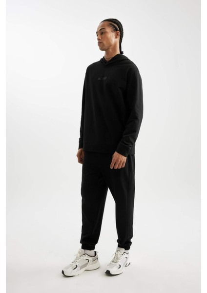 Fit Sporcu Jogger Eşofman Altı Standart Fit Beli Paçası Lastikli Cepli D6830AX24AU