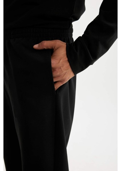 Fit Sporcu Jogger Eşofman Altı Standart Fit Beli Paçası Lastikli Cepli D6830AX24AU