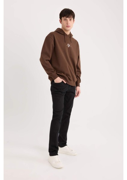 Pedro Slim Fit Solmayan Renk Dar Kalıp Normal Bel Dar Paça Siyah Jean Pantolon S2711AZ25SP