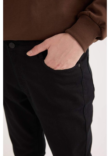 Pedro Slim Fit Solmayan Renk Dar Kalıp Normal Bel Dar Paça Siyah Jean Pantolon S2711AZ25SP