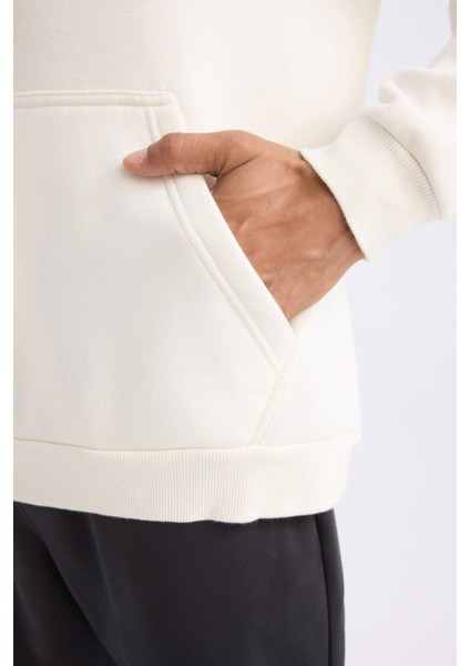 Fit NBA Brooklyn Nets Comfort Fit Rahat Kalıp Kapüşonlu Kalın Sırt Baskılı Sweatshirt D3223AX24WN