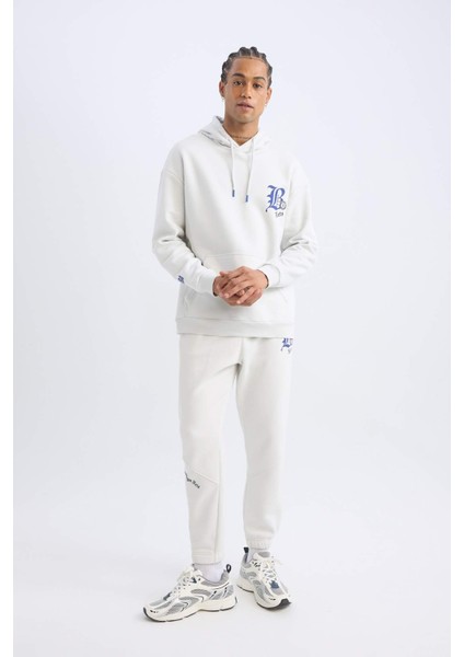 Fit Kalın Jogger Eşofman Altı NBA Brooklyn Nets Standart Fit Cepli Uzun Paça D3225AX24WN