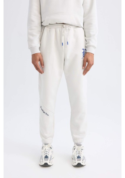 Fit Kalın Jogger Eşofman Altı NBA Brooklyn Nets Standart Fit Cepli Uzun Paça D3225AX24WN