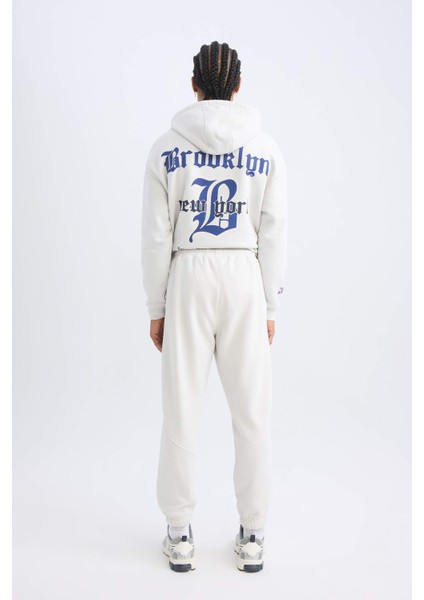 Fit Kalın Jogger Eşofman Altı NBA Brooklyn Nets Standart Fit Cepli Uzun Paça D3225AX24WN