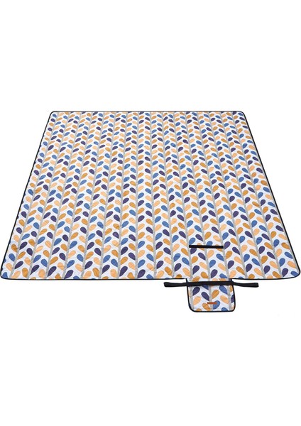 Piknik Örtüsü GCM87CU, 200 x 200 cm Büyük Plaj Örtüsü, Kamp Örtüsü, Su Geçirmez Alt Yüzey,