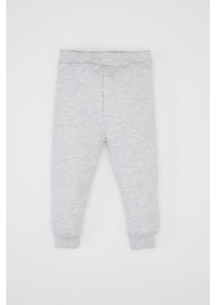 Erkek Bebek 2'li Takım Renk Bloklu İçi Yumuşak Tüylü Sweatshirt Eşofman Altı Y1410A224AU