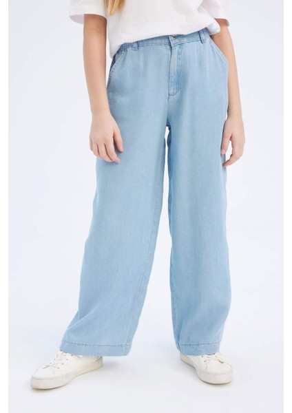 Kız Çocuk Wide Leg Geniş Paça Jean Pantolon D7103A825SM