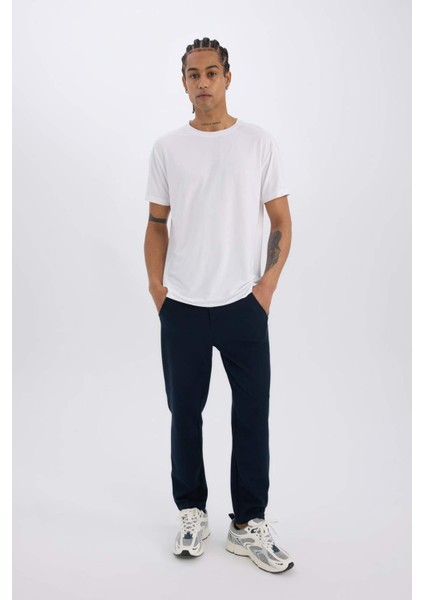 Fit Sporcu Jogger Eşofman Altı Slim Fit Dar Kesim Standart Paça Cepli Beli Lastikli