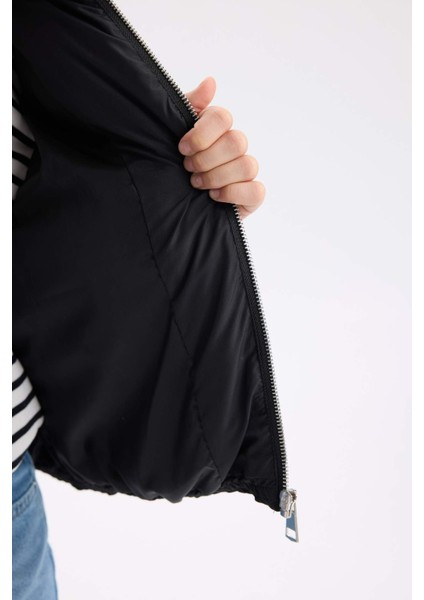 Kız Çocuk Su Geçirmez Kapüşonlu Fermuarlı Şişme Yelek D6918A825SP