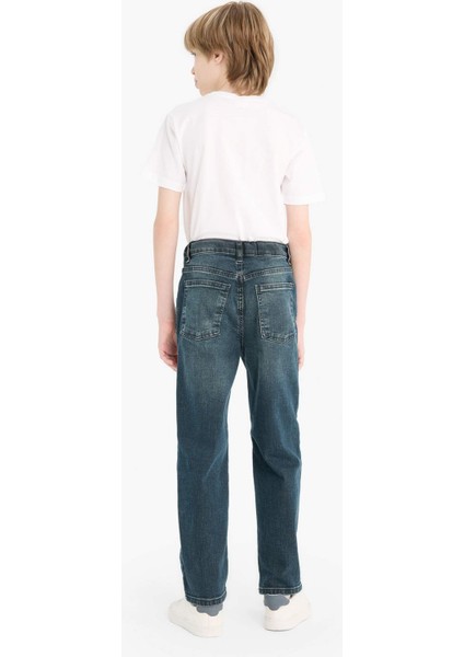 Erkek Çocuk Straight Fit Düz Paça Jean Pantolon D7087A825SP