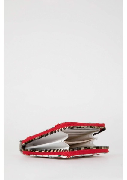 Kadın Kiraz Desenli Suni Deri Cüzdan