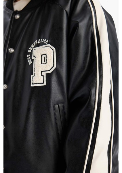 Kız Çocuk Su Geçirmez Kolej Yaka Bomber Mont D6924A825SP