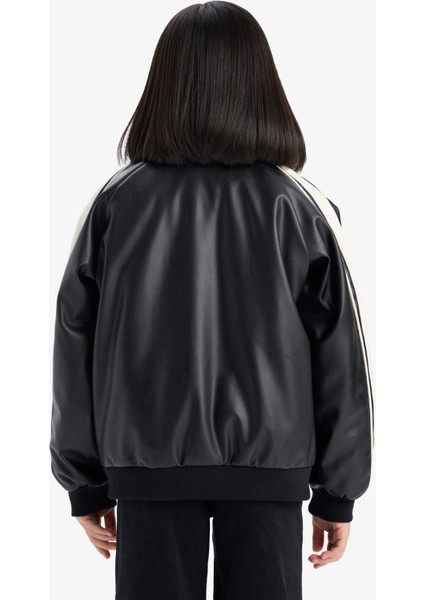 Kız Çocuk Su Geçirmez Kolej Yaka Bomber Mont D6924A825SP