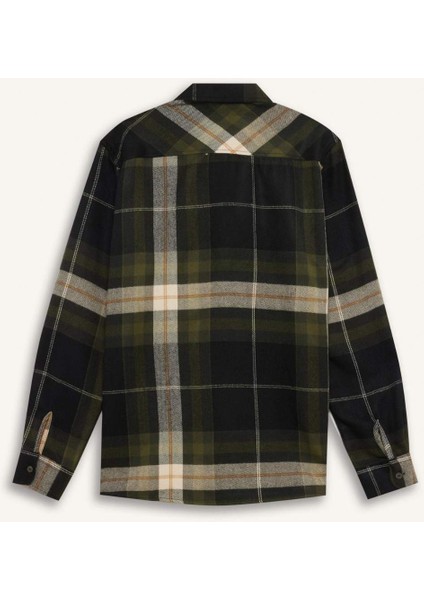 Regular Fit Polo Yaka Kareli Flanel Uzun Kollu Gömlek D5835AX24AU