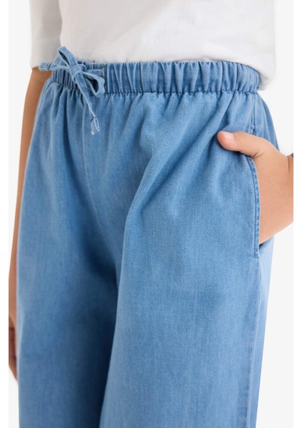 Kız Çocuk Wide Leg Geniş Paça Jean Pantolon D7101A825SM