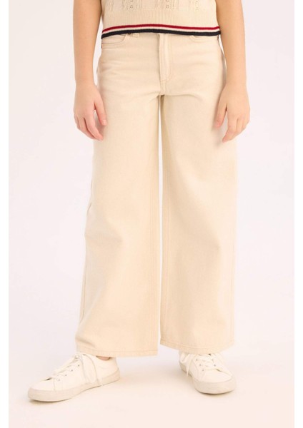 Kız Çocuk Wide Leg Geniş Paça Pamuklu Pantolon D7098A825SM