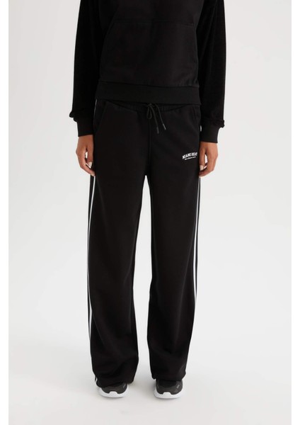 Kalın Eşofman Altı Wide Leg Geniş Paça NBA Miami Heat Cepli Standart Boy D2360AX24AU