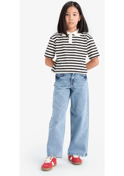 Kız Çocuk Wide Leg Geniş Paça Jean Pantolon D7093A825SM