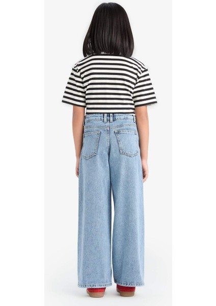 Kız Çocuk Wide Leg Geniş Paça Jean Pantolon D7093A825SM