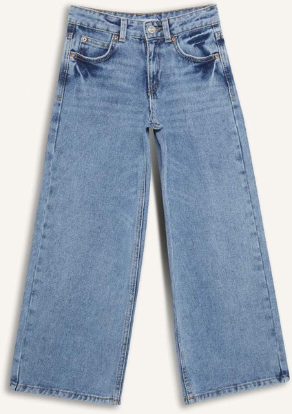 Kız Çocuk Wide Leg Geniş Paça Jean Pantolon D7093A825SM