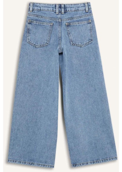 Kız Çocuk Wide Leg Geniş Paça Jean Pantolon D7093A825SM