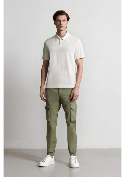 Regular Kargo Cepli Gabardin Jogger Pantolon