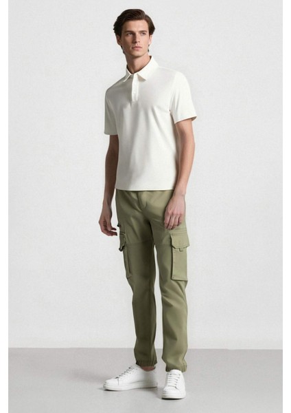 Regular Kargo Cepli Gabardin Jogger Pantolon
