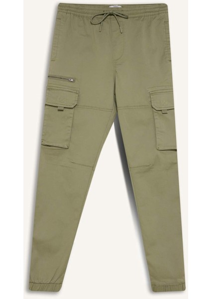 Regular Kargo Cepli Gabardin Jogger Pantolon
