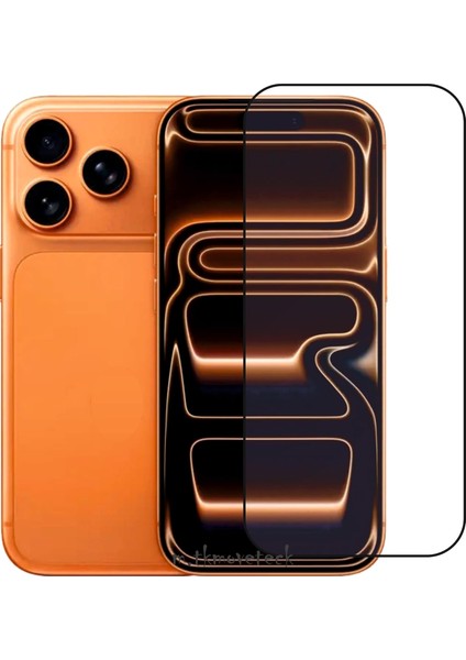 iPhone 17 Pro Uyumlu Tam Kapatan Şeffaf Esnek Seramik Kırılmaz Nano Cam Ekran Koruyucu