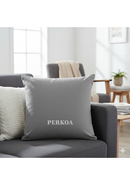 Polyester Kırlent Kılıfı Dolgulu 40X40 cm — Fermuarlı, Makinede Yıkanabilir, Renk Solmaz Yumuşak Doku, Dayanıklı, Iç Dolgu Dahil