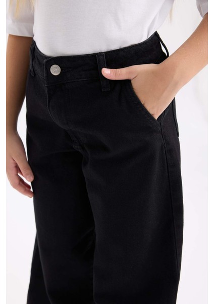 Kız Çocuk Wide Baggy Fit Geniş Bol Paça Jean Pantolon D7181A824WN