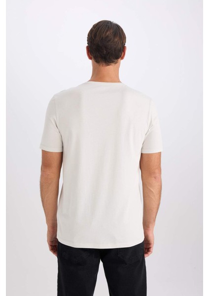 Slim Fit Dar Kesim Bisiklet Yaka Modal Karışımlı Pamuklu Basic Düz Kısa Kollu Tişört M6606AZ25SP