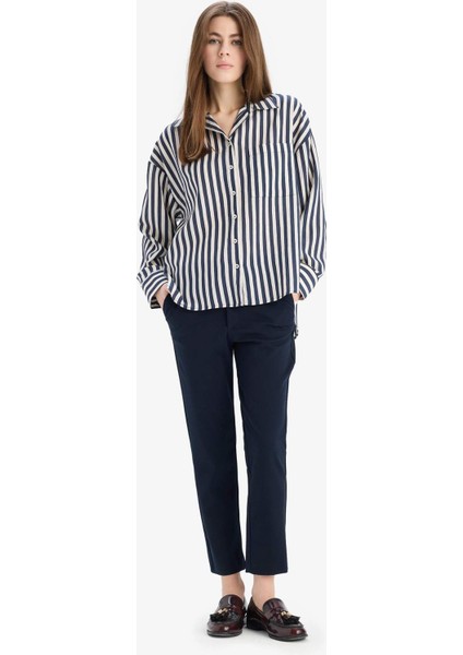 Klasik Chino Pantolon Normal Bel Basic Düz Cepli Bilek Boy C1429AX25SP