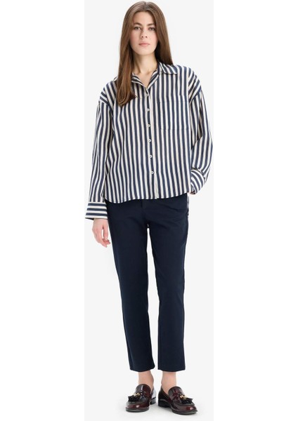 Klasik Chino Pantolon Normal Bel Basic Düz Cepli Bilek Boy C1429AX25SP