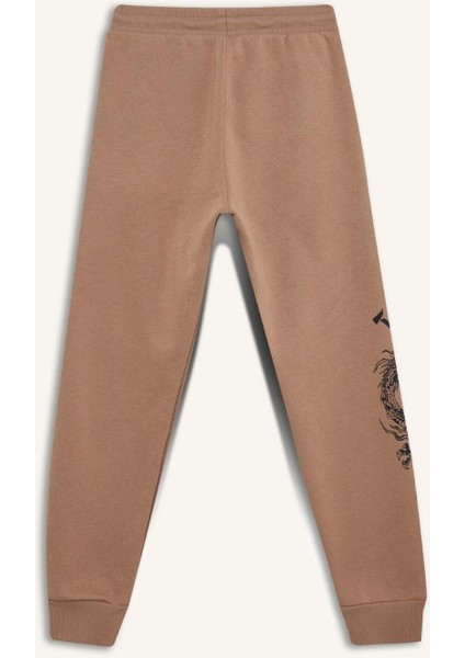 Erkek Çocuk Standart Fit Beli Paçası Lastikli Cepli Jogger Eşofman Altı D5683A824WN