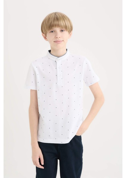 Erkek Çocuk Hakim Yaka Pike Kısa Kollu Tişört