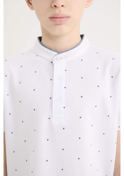 Erkek Çocuk Hakim Yaka Pike Kısa Kollu Tişört