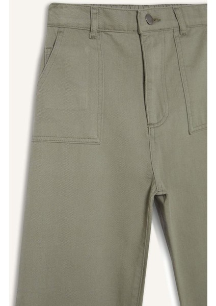 Erkek Çocuk Wide Leg Standart Paça Gabardin Pantolon D7796A825SP