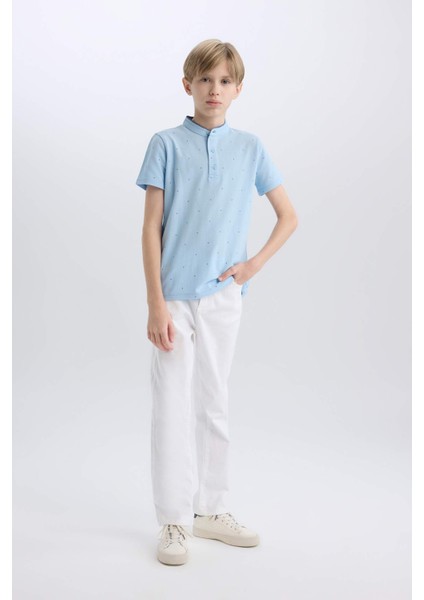 Erkek Çocuk Hakim Yaka Pike Kısa Kollu Tişört