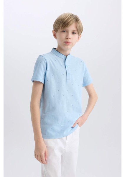 Erkek Çocuk Hakim Yaka Pike Kısa Kollu Tişört