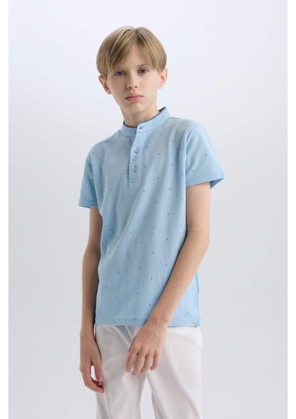 Erkek Çocuk Hakim Yaka Pike Kısa Kollu Tişört