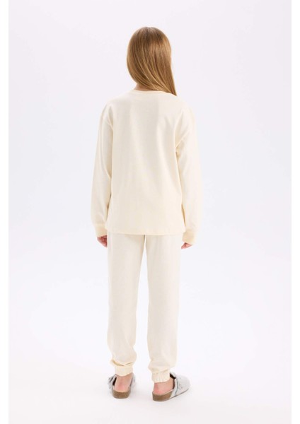 Kız Çocuk Disney Mickey & Minnie Pijama Takımı Uzun Kollu Üst Uzun Alt D7751A824WN